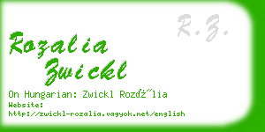 rozalia zwickl business card